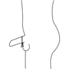 Nexus - Forge Single Adjustable Lasso Silicone Cock Ring Juodas