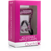 Ouch By Shots Ouch! Adjustable Stainless Steel Nipple Clamps with Chain - Nickel-Free