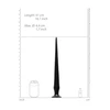 Ouch By Shots Ach! Ilgas analinis dildo siauras sekso užpakalio zondas 42 cm
