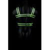 Ouch By Shots Ouch! Body Armor Harness Glow-in-the-Dark Adjustable S/M Žalias
