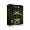 Ouch By Shots OUCH! Glow in the Dark Adjustable Full Body Harness S/M Žalias