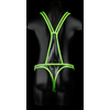 Ouch By Shots Ouch! Glow in the Dark Body Harness S/M - Adjustable Neon System