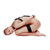 Ouch By Shots EasyToys Adjustable Body Harness with Thigh &amp; Hand Cuffs Juodas