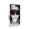 Ouch By Shots OUCH Bonded Leather Eye Mask - Raudona Lettering, Adjustable Strap