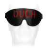 Ouch By Shots OUCH Bonded Leather Eye Mask - Raudona Lettering, Adjustable Strap