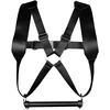 Ouch By Shots Ouch! Adjustable PU Leather Harness Restraint Juodas - Secure Fit System
