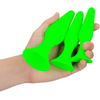 Ouch By Shots Ouch! Glow in the Dark Plug Set - Fluorescent Žalias, 3 Sizes