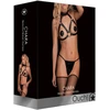 Ouch By Shots Chara Bonded Leather Breast Harness with Metal Accents - Adjustable Fit