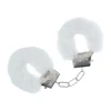 Ouch By Shots Ouch! Classic Fluffy Handcuffs Baltas - Adjustable Plush Model