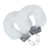 Ouch By Shots Ouch! Classic Fluffy Handcuffs Baltas - Adjustable Plush Model