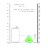Ouch By Shots Ouch! Glow in the Dark Adjustable Ball Strap - Luminous Žalias Silicone