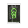 Ouch By Shots Ouch! Glow in the Dark 3-Piece Luminous Silicone Ring Set