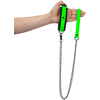 Ouch By Shots Ouch! Adjustable Glow-in-the-Dark Collar with Leash - Neon Žalias Finish