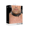 Ouch By Shots Master Series Deluxe Bondage Collar One Size Adjustable Leather Juodas