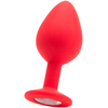 Ouch By Shots Sinner Gear Silicone Anal Plug Large with Decorative Crystal Base