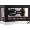 Ouch By Shots EasyToys Diamond Silicone Plug Regular - Elegant Anal Priedas, Juodas