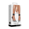 Ouch By Shots Rimba Diamond Line Adjustable Ankle Cuffs with Studded Accents, Juodas