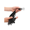 Ouch By Shots DIAMOND Line Flogger - Elegant Faux Leather Whip with Studded Handle