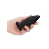 Ouch By Shots Edgy Silicone Plug with Suction Base - Juodas, Medium Size