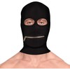 Ouch By Shots Ouch! Xtreme Zipper Hood Mask with Adjustable Mouth Closure Juodas