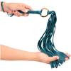 Ouch By Shots OUCH Halo Luxury Leather-Look Impact Flogger with Gold Accents