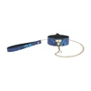 Ouch By Shots Mėlyna Ouch! Florence Collection Adjustable Collar with Leash Mėlyna