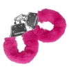 Ouch By Shots Rožinė Furry Metal Hand Cuffs - Rožinė