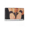 Ouch By Shots Ouch! Adjustable Furry Hand &amp; Leg Cuffs with Velcro Closure, Juodas