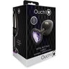 Ouch By Shots Ouch! Juoda ZATYCZKA PLUG ANALNY KOREK METALOWY Z DIAMENTEM 9 CM