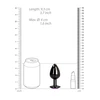 Ouch By Shots Ouch! Juoda ZATYCZKA PLUG ANALNY KOREK METALOWY Z DIAMENTEM 9 CM