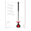 Ouch Loving Joy Heart Crop Raudona Lace Long Handle - Elegant Impact Tool