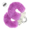 Ouch By Shots Ouch! Violetinė Heavy-duty Soft Plush Restraint Cuffs Adjustable Size