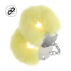 Ouch By Shots Shots Toys Soft Fluffy Handcuffs Geltona - Secure Locking System, Adjustable