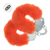 Ouch By Shots Oranžinis Ouch! Heavy-Duty Fluffy Handcuffs Oranžinis - Secure Lock, Soft Lining