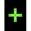 Ouch By Shots Ouch! Hogtie Restraint System Glow in the Dark Fluorescent Žalias
