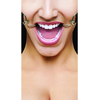 Ouch By Shots Ouch! Adjustable Leather Strap Hook Gag - Universal Fit, Juodas