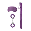Ouch By Shots EasyToys Beginner Bondage Set with Furry Cuffs, Satin Mask &amp; Flogger