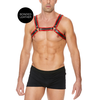 Ouch By Shots Kiotos Leather Bulldog Harness S/M - Adjustable Bonded Leather Chest Strap