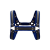 Ouch By Shots Luxe Bonded Leather Bulldog Harness S/M - Adjustable Straps &amp; Buckles