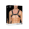 Ouch By Shots Kiotos Leather Bulldog Harness S/M - Adjustable Buckle System, Juodas