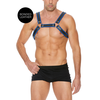Ouch By Shots Luxe Bonded Leather Bulldog Harness S/M - Adjustable Straps &amp; Buckles