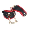 Ouch By Shots Ouch! Milan Collection Secure Handcuffs Juodas/Raudona, Bonded Leather, Fashion Finish