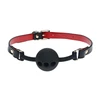 Ouch By Shots Ouch! Milan Collection Silicone Breathable Ball Gag Juodas/Raudona Adjustable