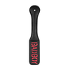 Ouch By Shots Rocks-Off BAD BOY Leather Paddle - Reversible Imprint, Juodas, 32cm