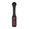 Ouch By Shots Ouch! Paddle SLAVE Reversed Lettering Juodas Leather Impact Tool