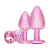 Ouch By Shots Rožinė Paris Collection - Metal Anal Plug Set - Rožinė