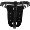 Ouch By Shots PU Leather Chastity Belt with Straps - Juodas