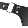 Ouch By Shots PU Leather Chastity Belt with Straps - Juodas