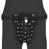 Ouch By Shots PU Leather Chastity Jock - Juodas