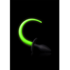 Ouch By Shots Ouch! Puppy Tail Plug Glow-in-the-Dark Silicone Medium Žalias